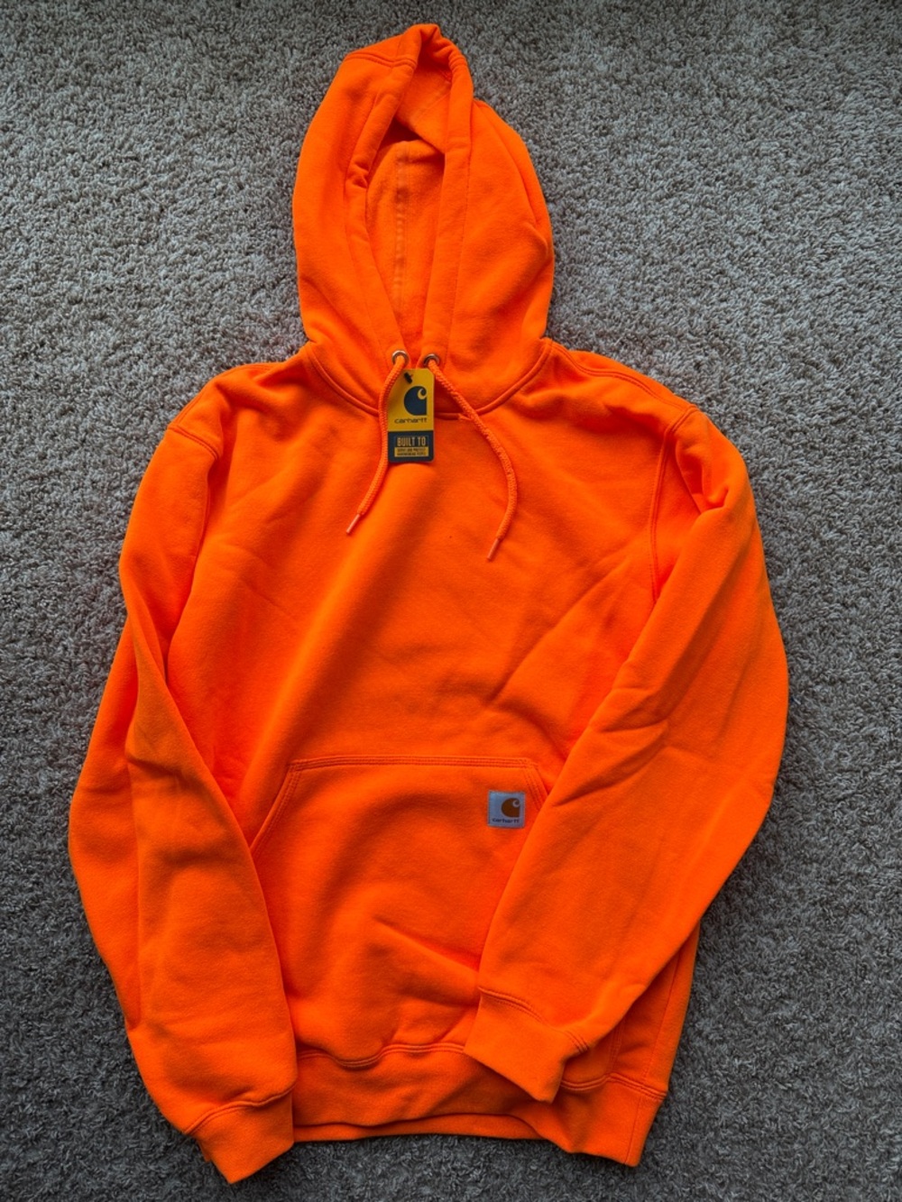NWT - Carhartt Loose Fit Midweight Sweatshirt, Bright Orange, S